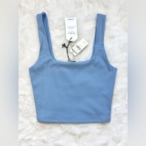 NWT EXPRESS Body Contour Ribbed Square Neck Cropped Tank